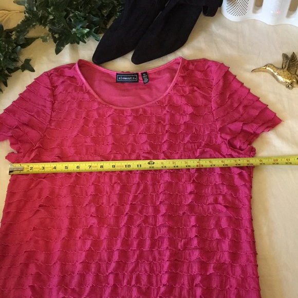 Elementz Layers of Hot Pink Ruffles Tee - Picture 8 of 8